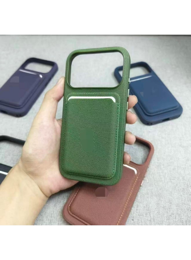 Ecosystem Offical Tecwoven Magnetic Wallet Compatible with MagSafe for iPhone 17 16 15 14 13 12 Pro Max Plus Model, None-Cutout Mag 3 Safe Card Holder Stick on for Apple Cell Phone (Dark Green) - Image 2